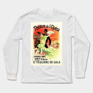 Theatre de L' Opera PARIS OPERA by Jules Cheret Vintage French Long Sleeve T-Shirt